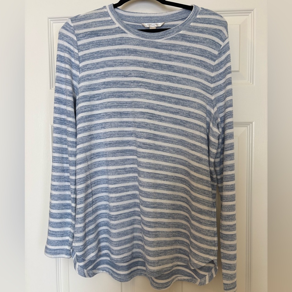 Banana Republic Luxespun Blue and White Striped Sweater